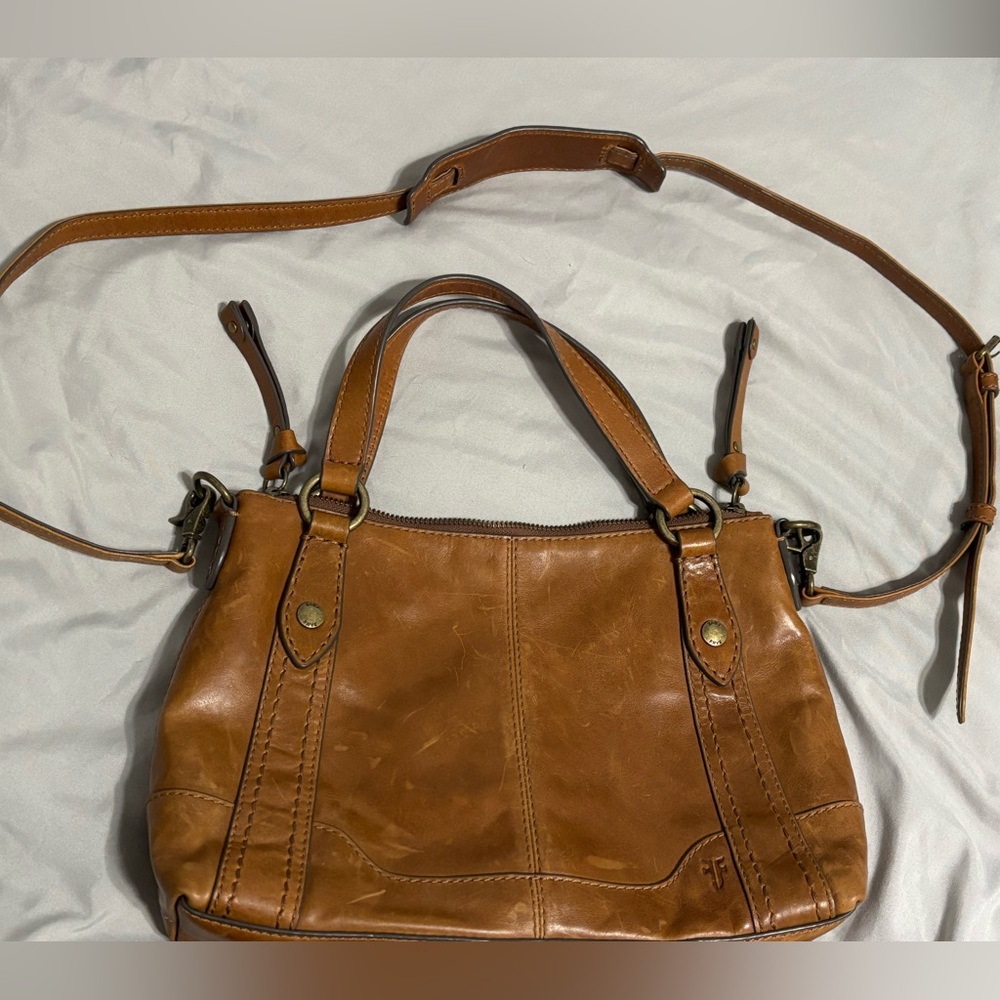 Frye Congac Melissa Medium Leather Crossbody Bag